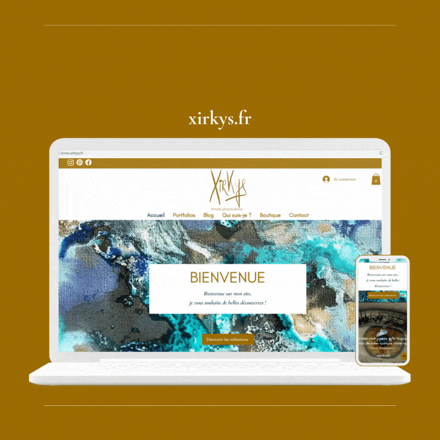 Image de post de présentation du site internet de Xirkys artiste plasticienne