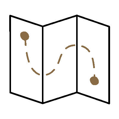 Wanderkarte die sich faltet