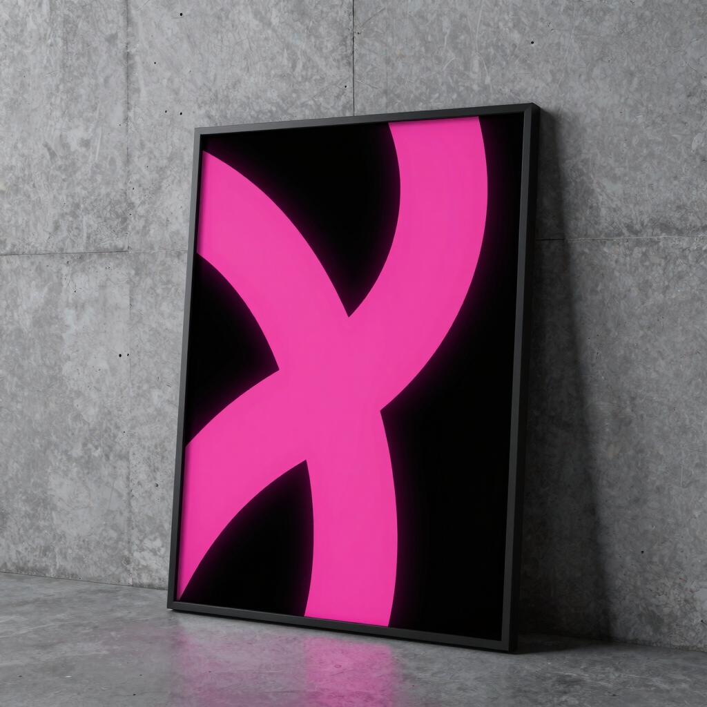 Abstract Neon Lithograph