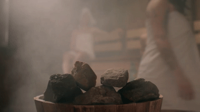 a large bathroom with a large tub