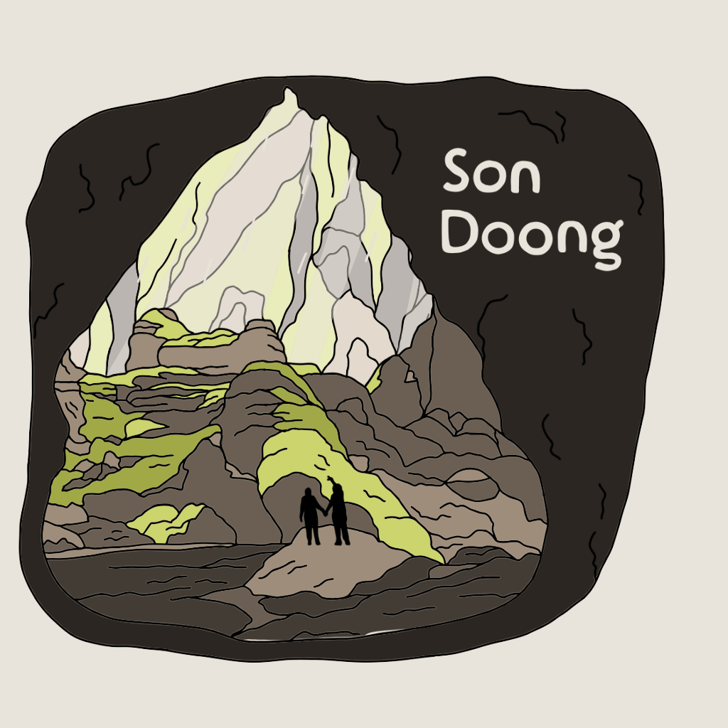 Hang Son Doong Vietnam Cave Travel illustration animation