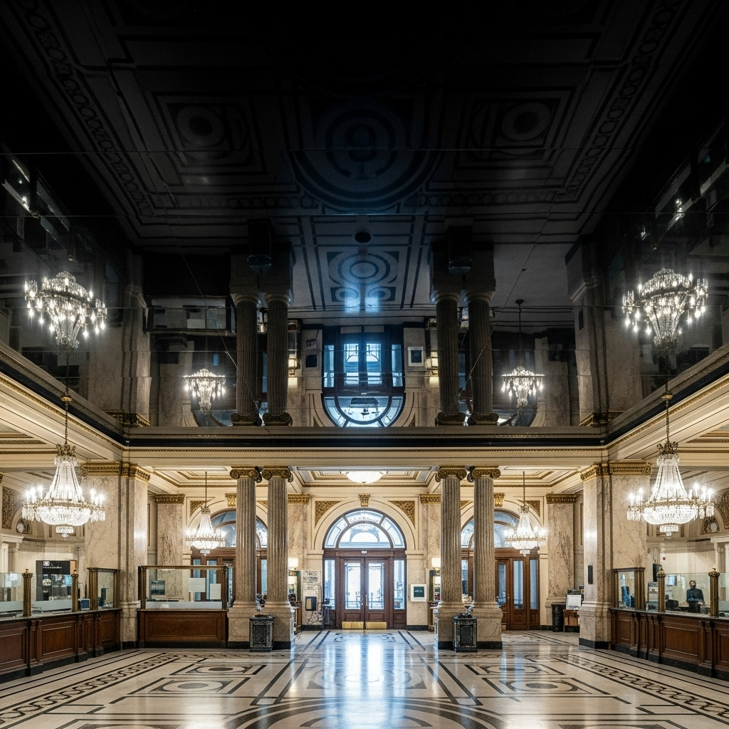 Schwarze Hochglanz Spanndecke Bank