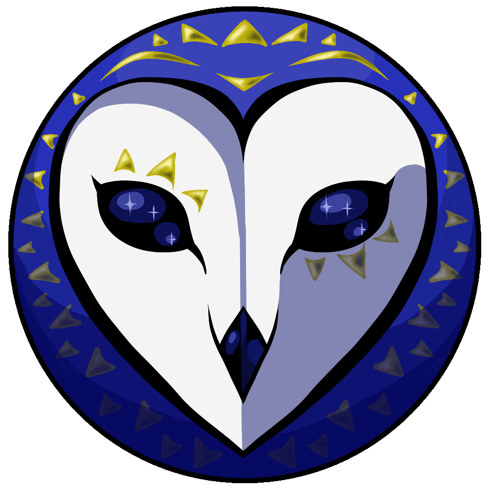 An image of an owl with blinking eyes looking at you deeply with self-reflection and meditation.