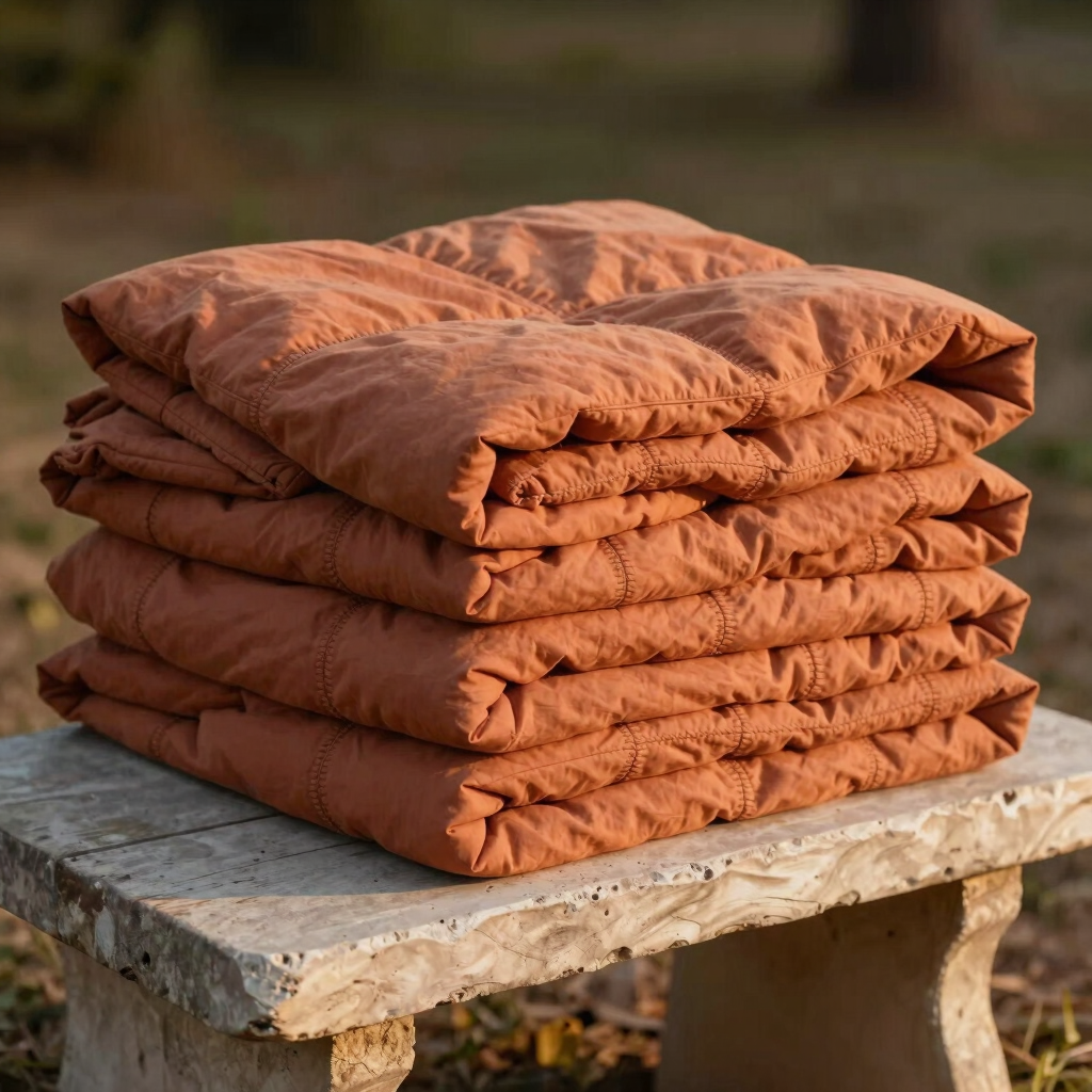 Clay-Dyed Cotton Quilt