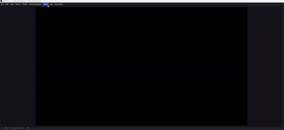 a computer screen shot of a computer screen showing a black screen