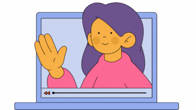 An gif of a video on a laptop.