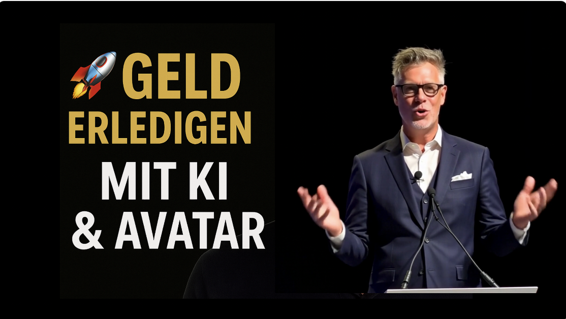 Geld erledigen mit KI & Avatar