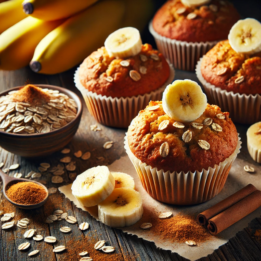 Bolinho de Banana e Aveia