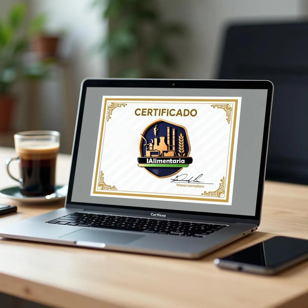 Certificado digital de curso en manipulación de alimentos