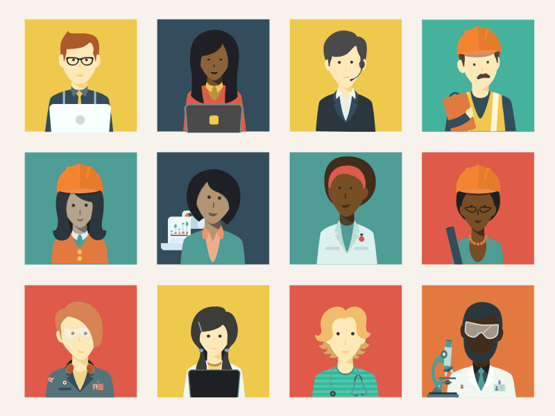 a group of people with different professionss