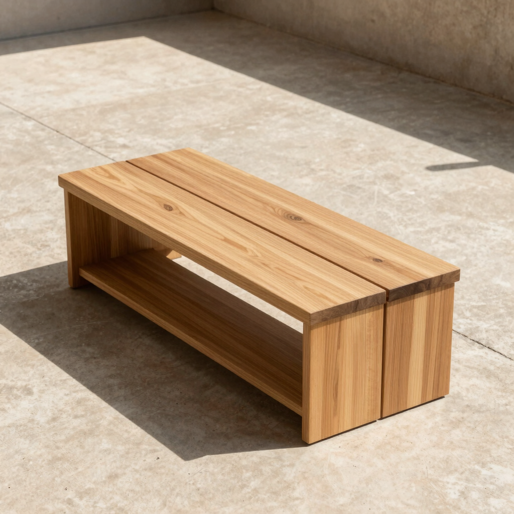 Hera Solid Teak Storage Bench