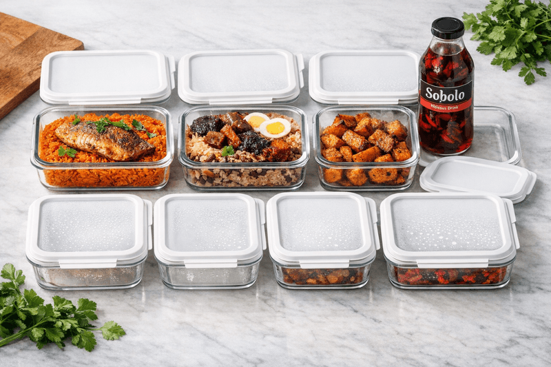 Delicious Ghanaian meal prep selection. The Scholar's Week