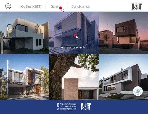 Mockup diseño web ASIET, interfaz profesional para ingenieros, técnicos y electricistas con estilo moderno y funcional.