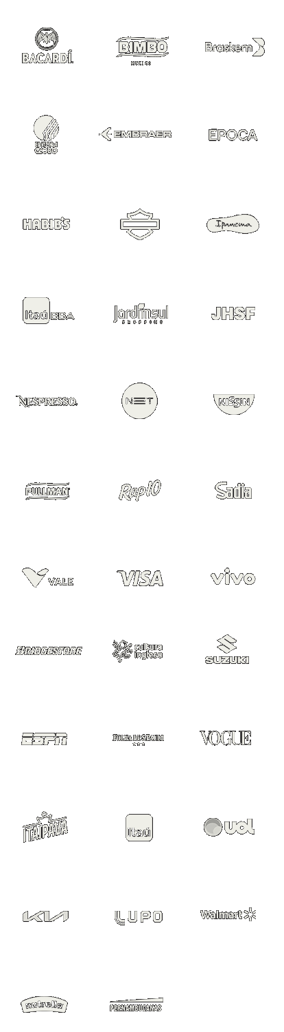 Marcas já atendidas por Jeferson Rocha, fundador da Agência WildMinds