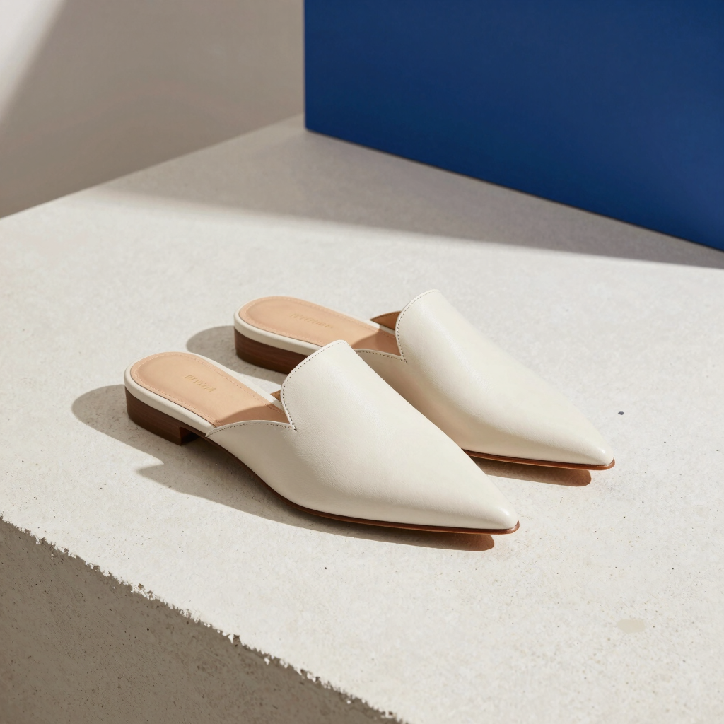 Alba Pointed Leather Mule