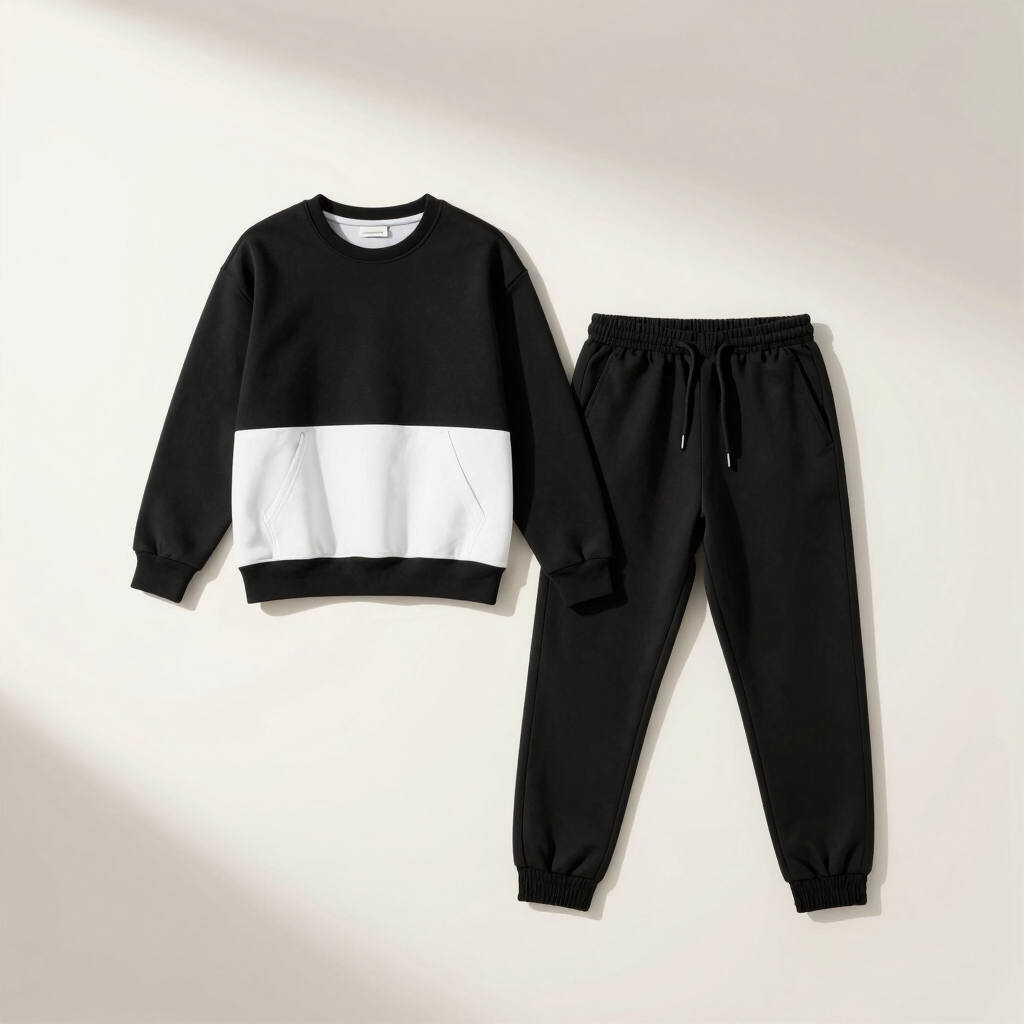 Monochrome Block Pullover Set