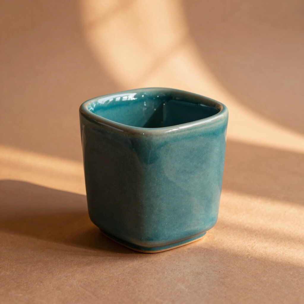 Saturated Teal Utensil Crock