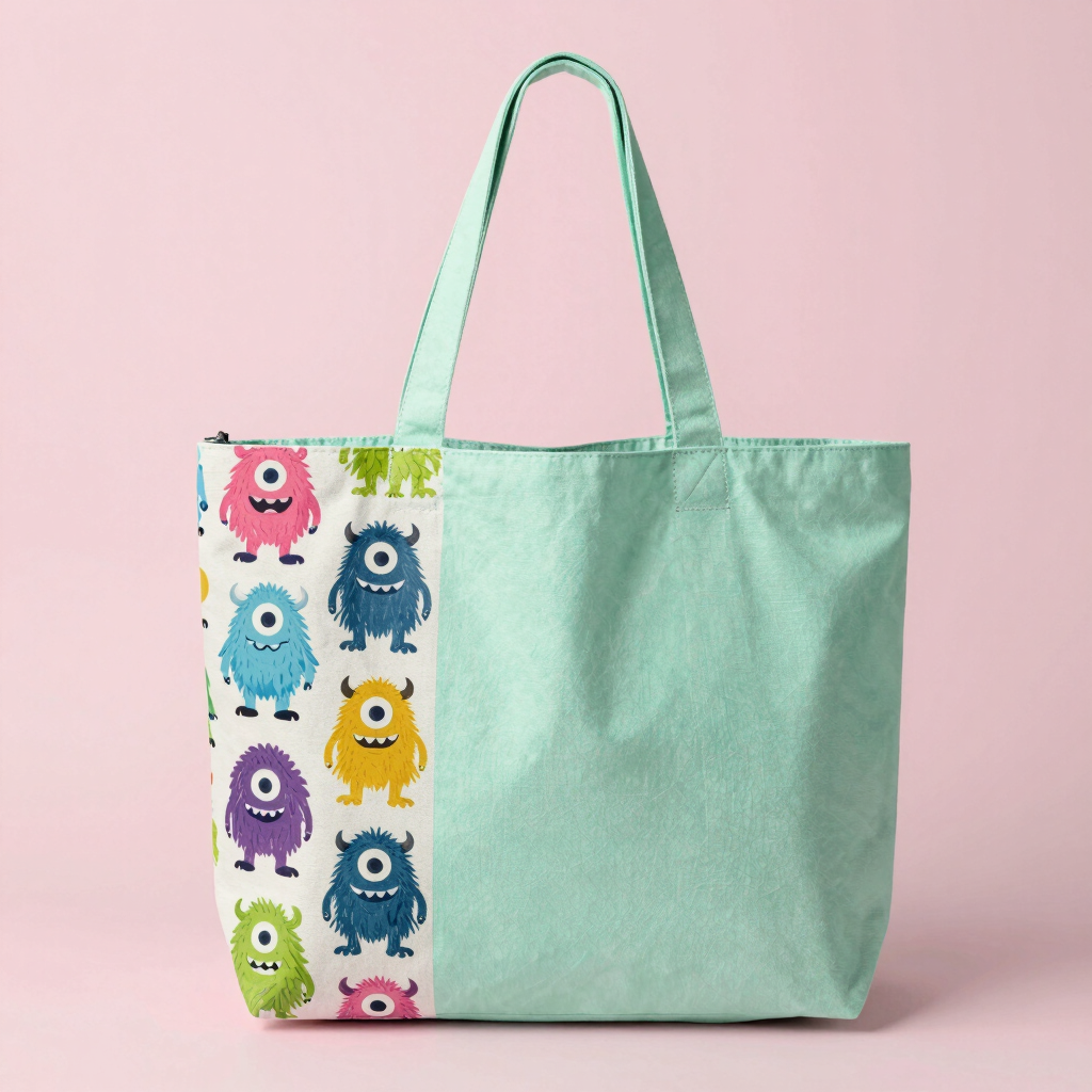 Maxibolso Reversible Monstruos Amigables