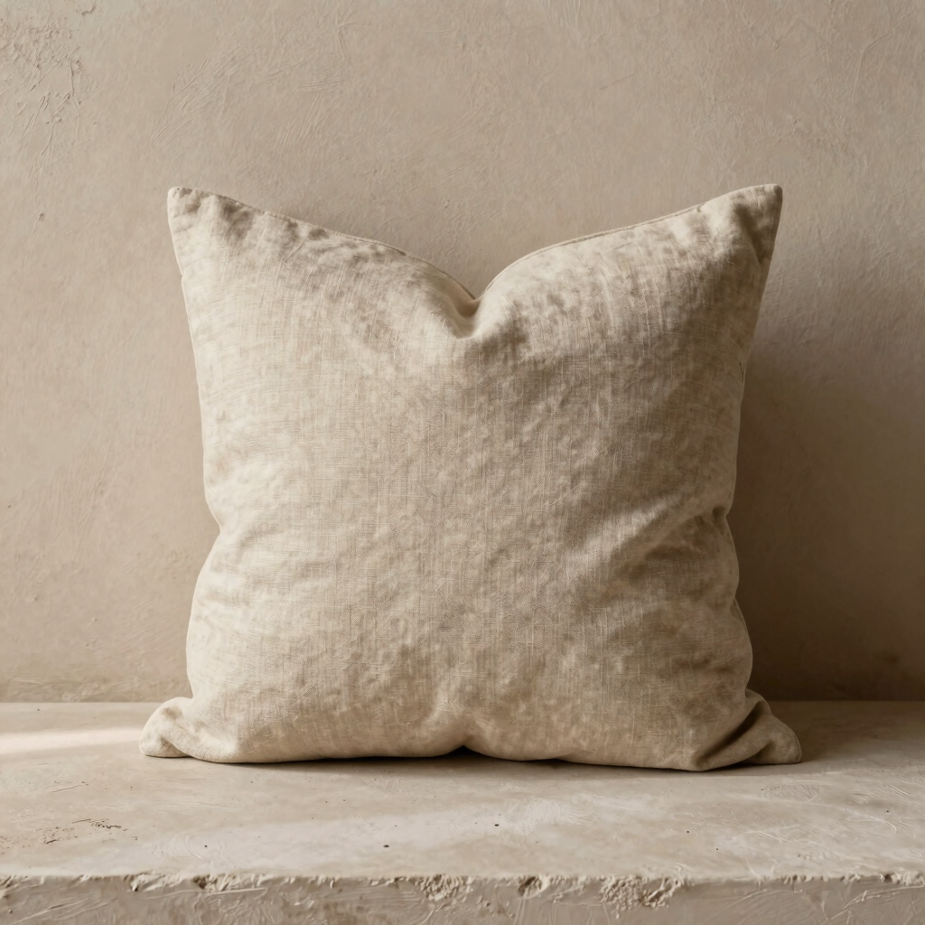 Heavy Oatmeal Linen Pillow