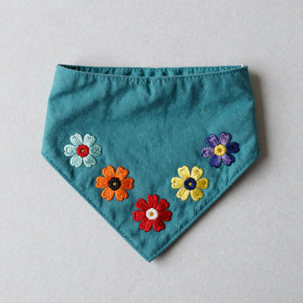 Bandana Bordada Flores de Celaya