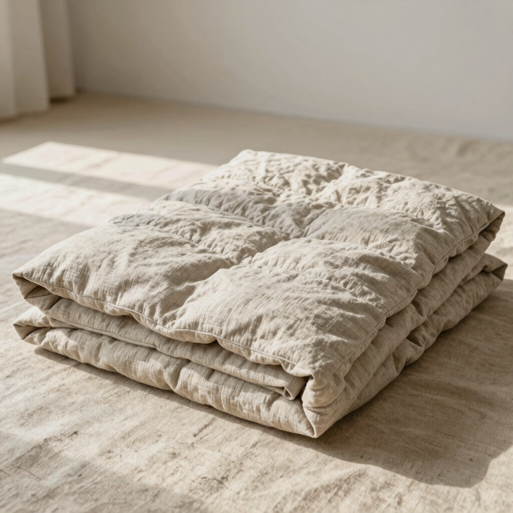 Unbleached Flax Bed Quilt