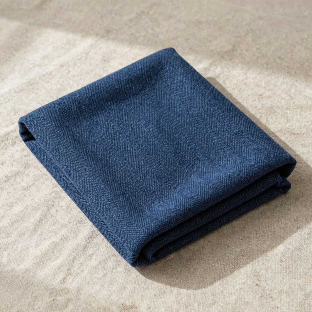 Herringbone Indigo Sofa Blanket