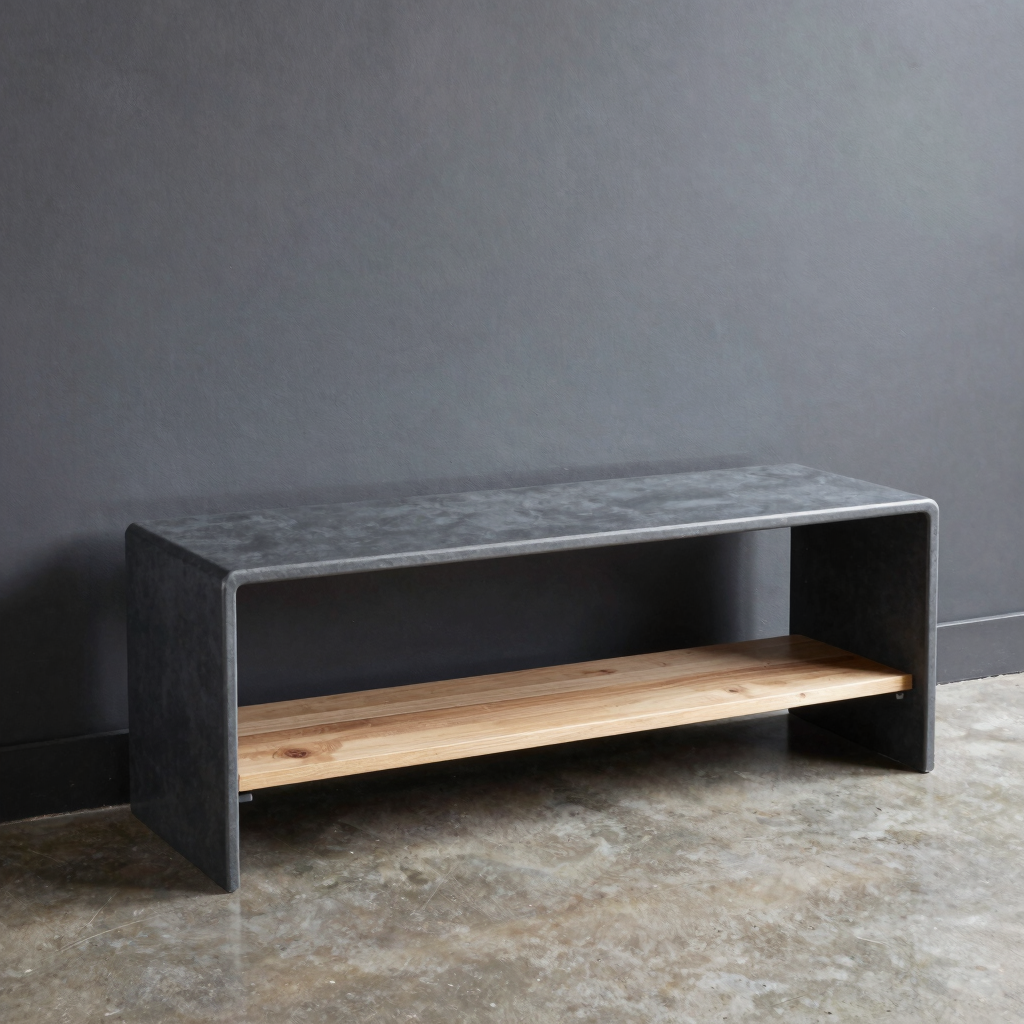 Slate Steel Utility Bench