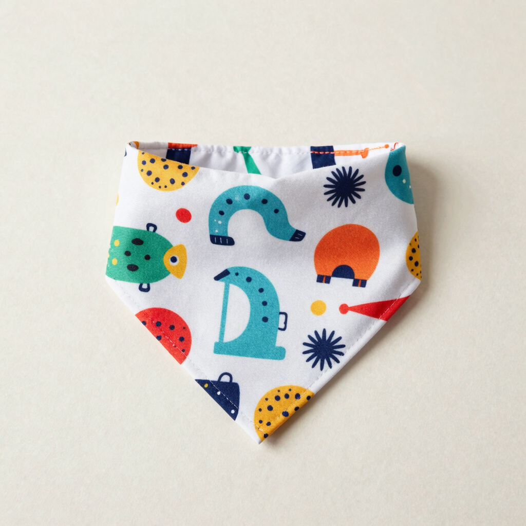 Bandana Reversible Patitas de Colores