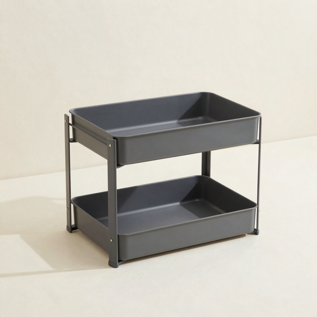 Under-Sink Two-Tier Sliding Shelf