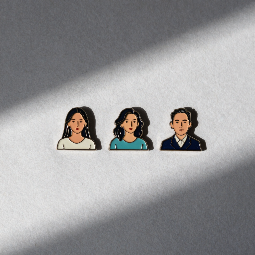 Confidential Stamp Enamel Pin Trio