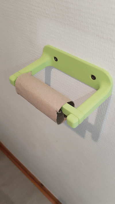Dérouleur de papier toilette articulé imprimé en 3D