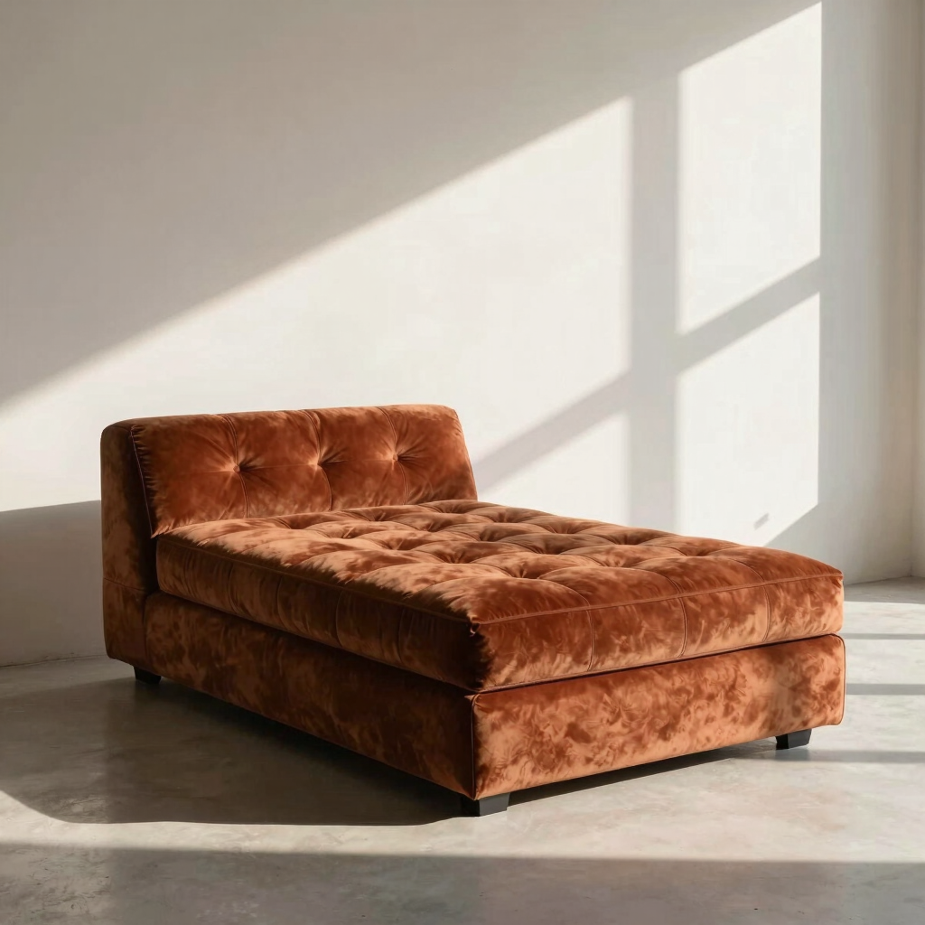 Linden Velvet Sleeper Ottoman