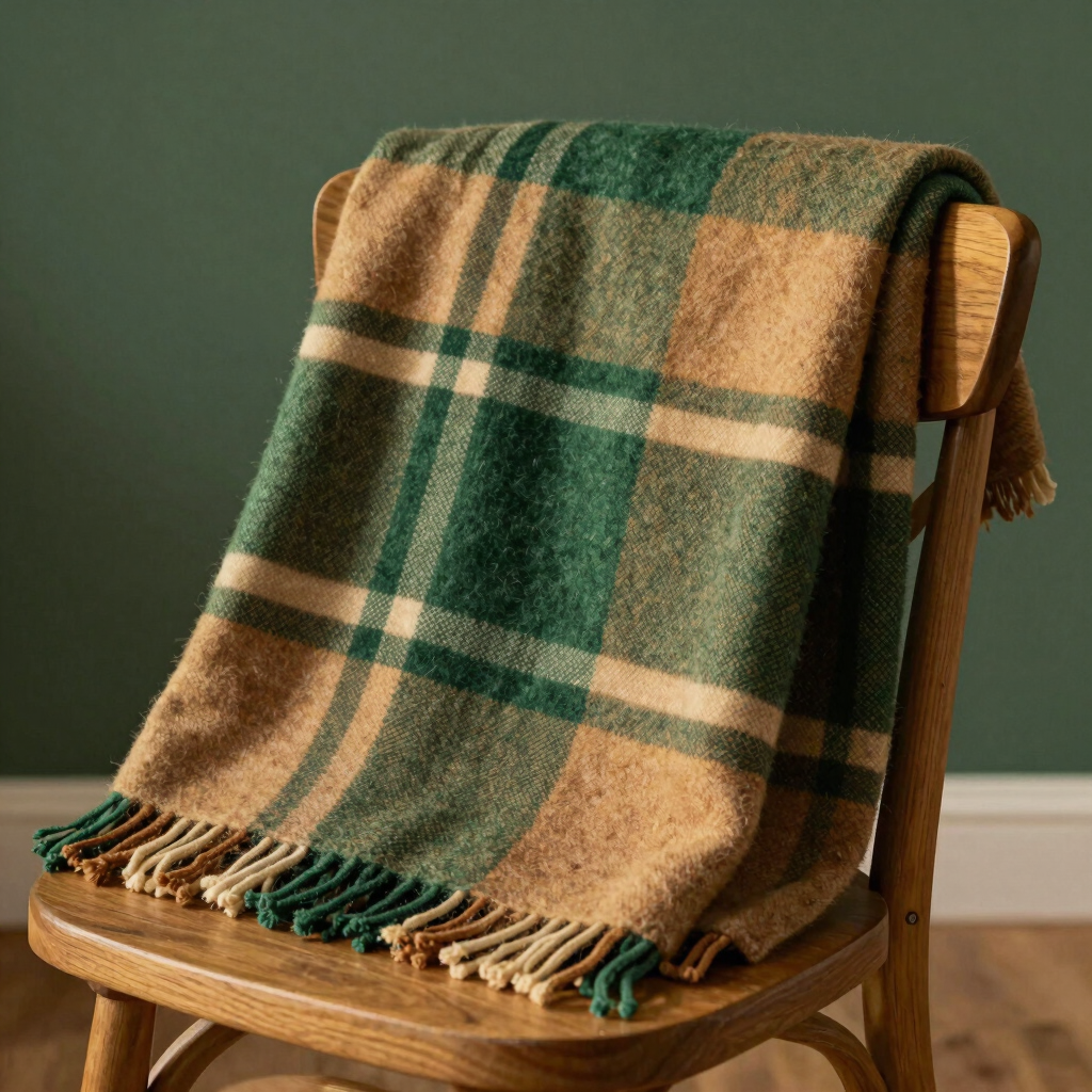 Fireside Wool Throw Blanket
