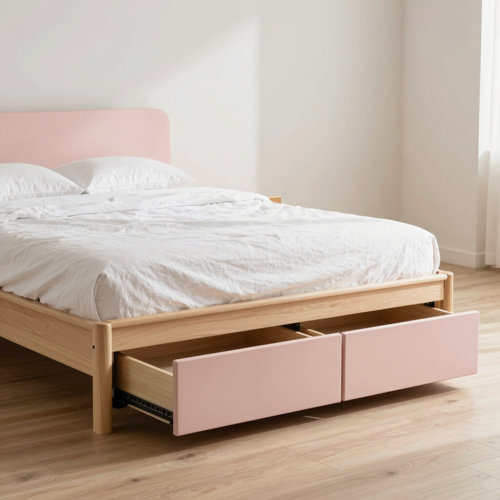 Malmo Full Storage Bed in Blush