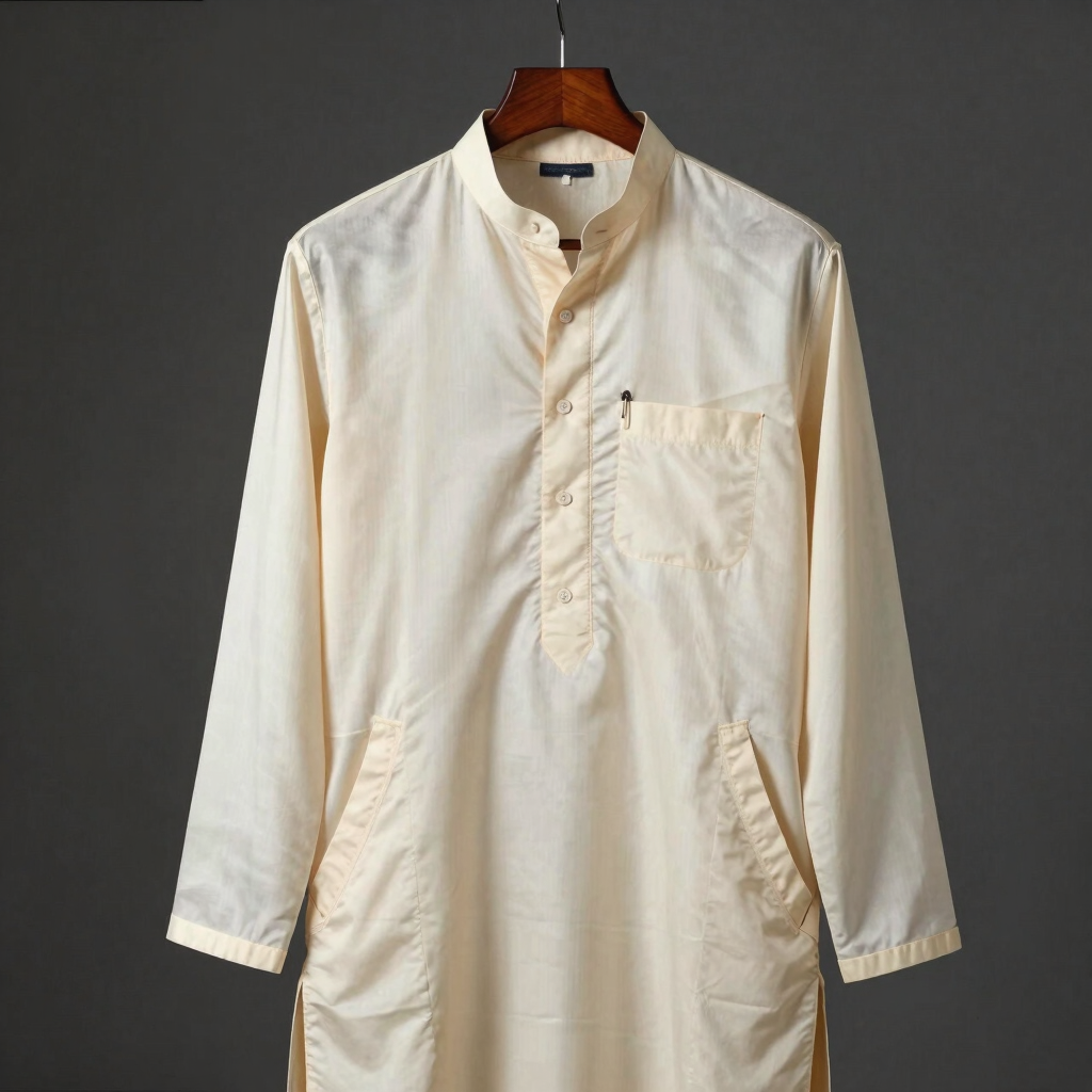 Ivory Chanderi Silk Kurta Set