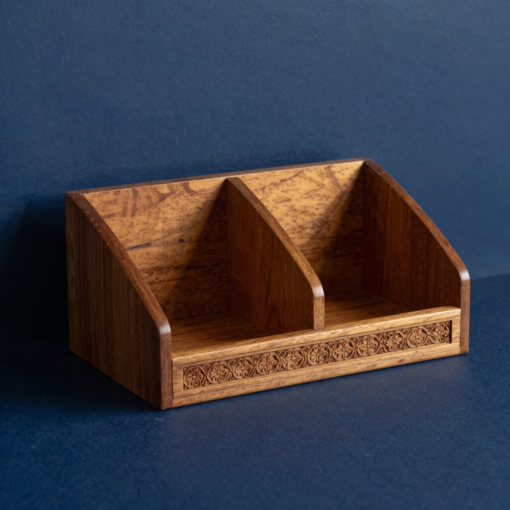 Personalized Engraved Wooden Organizer