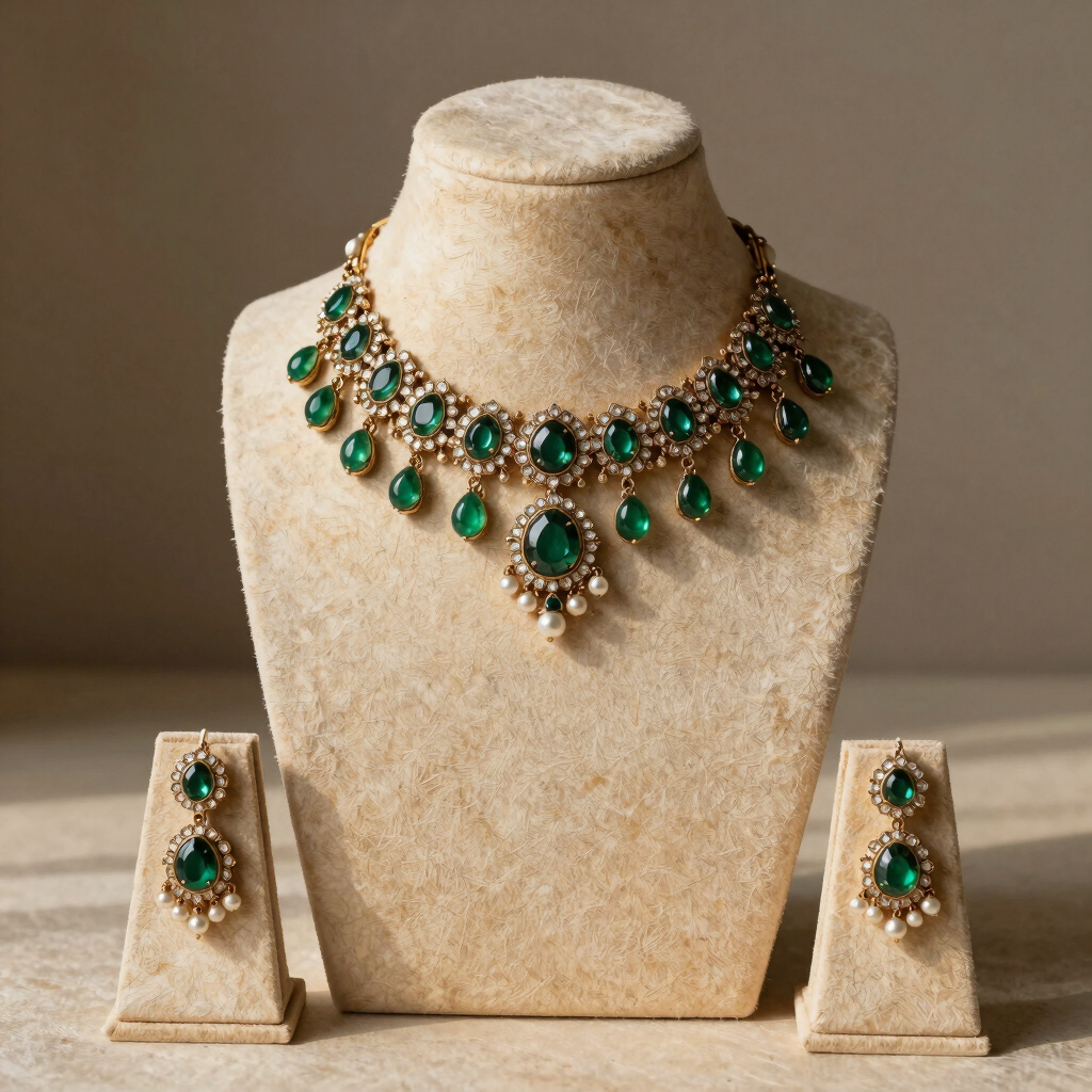 Kundan Meenakari Choker Set
