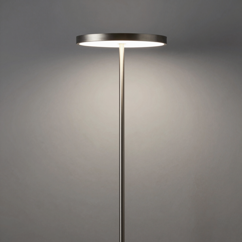Minimalist Brushed Metal Floor Lamp