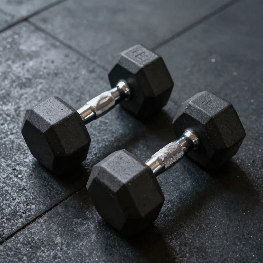 Cast Iron Hexagonal Dumbbell Set