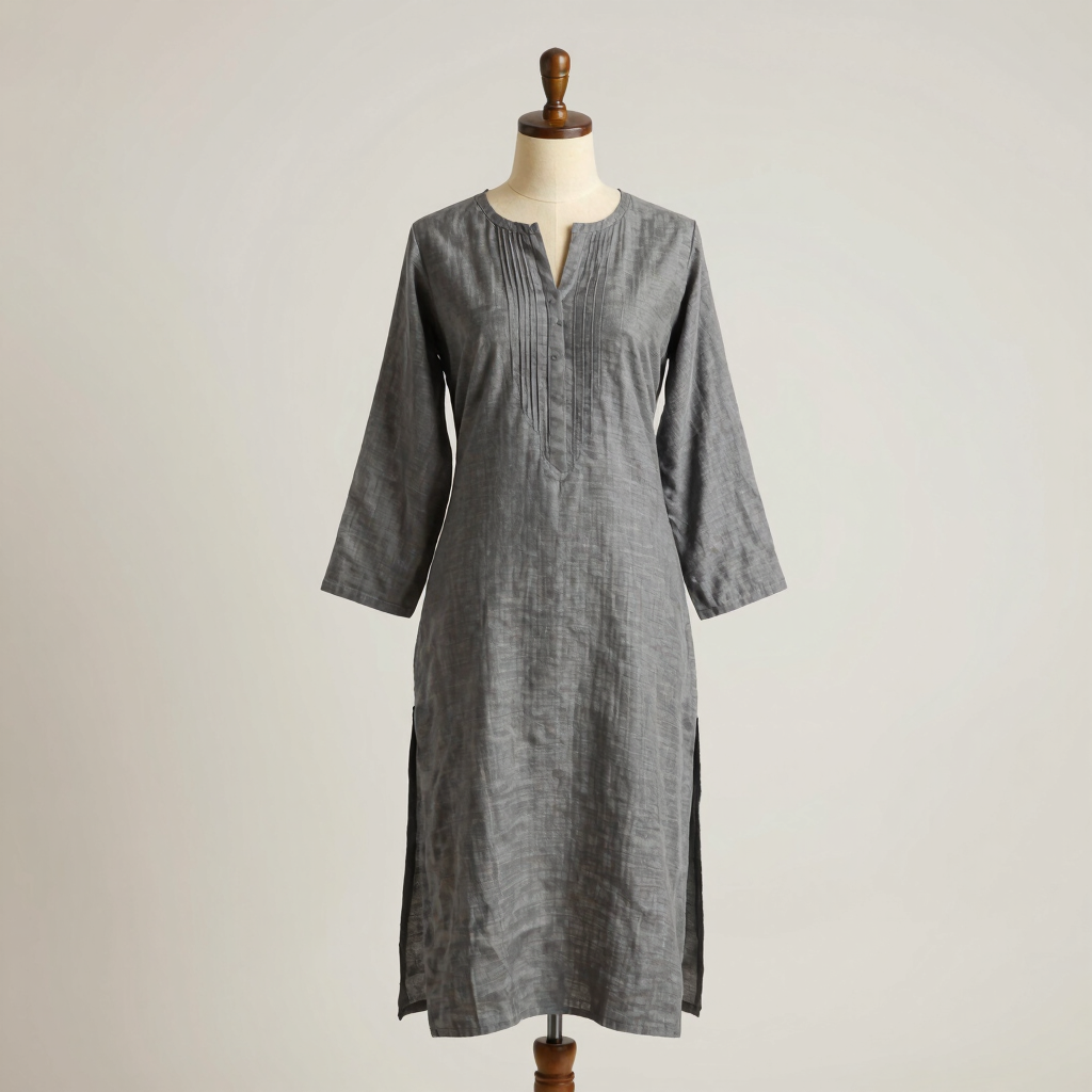 Slate Grey Office Wear Kurti