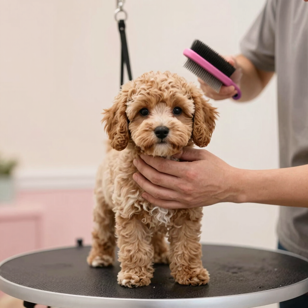 Puppy's First Grooming Session