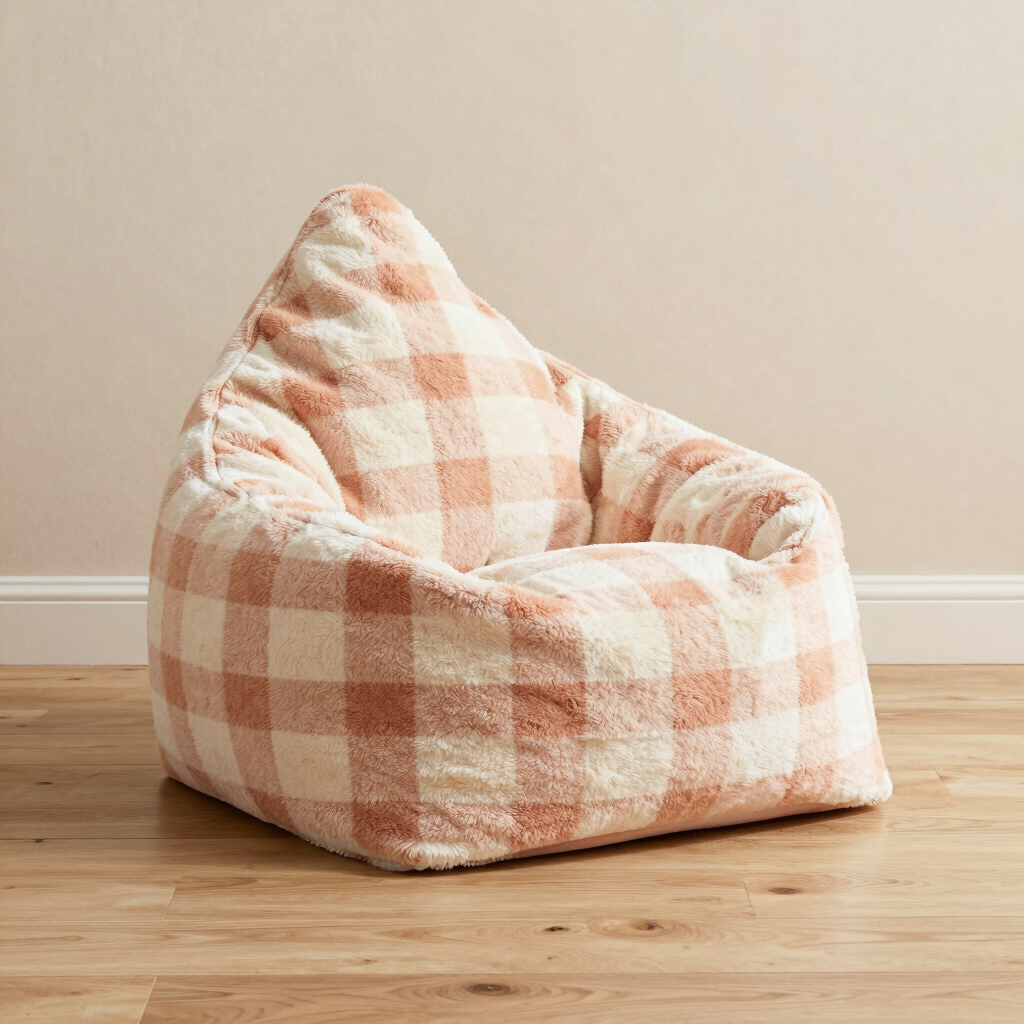 Kaya Grid Faux Fur Lounger