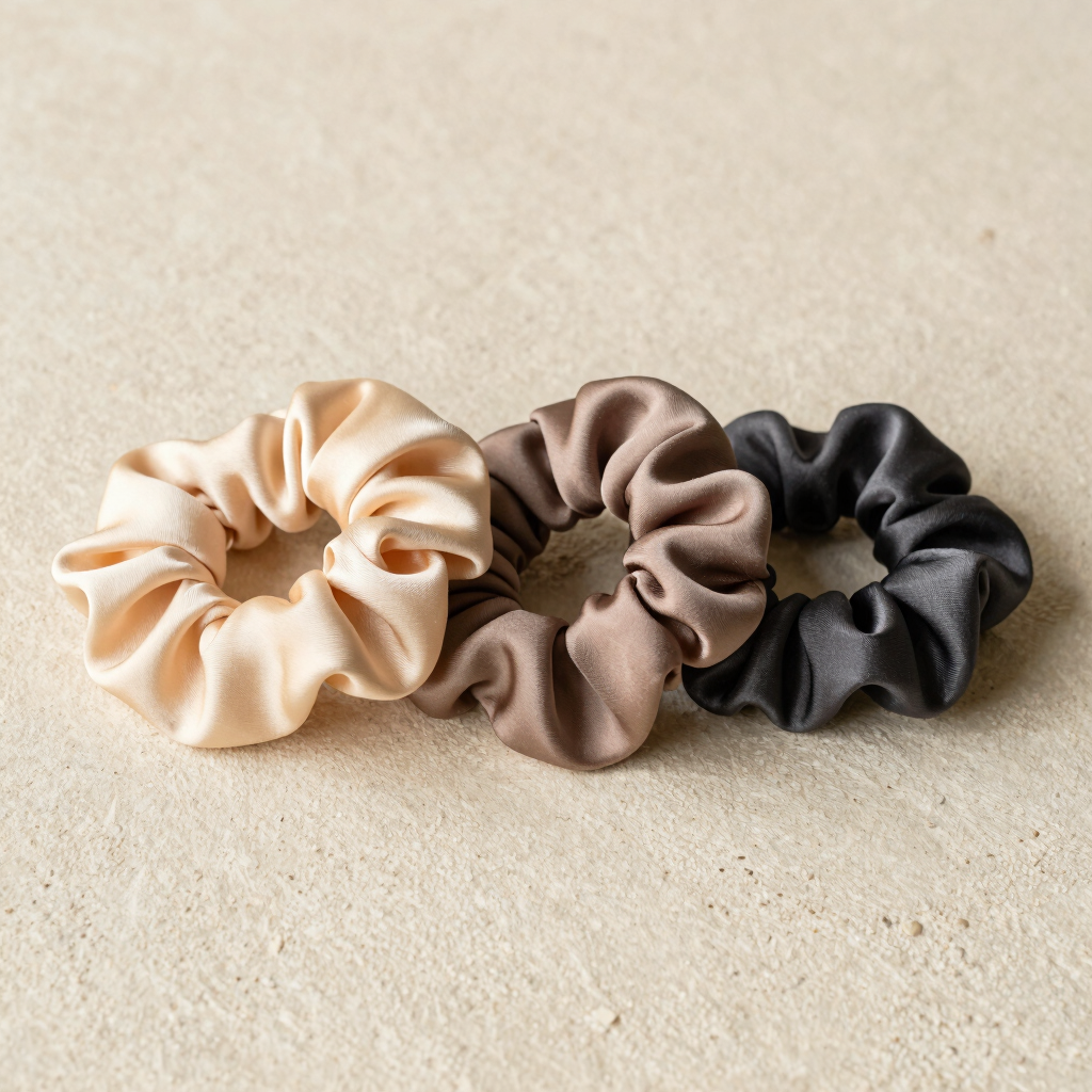 Mulberry Silk Scrunchie Trio