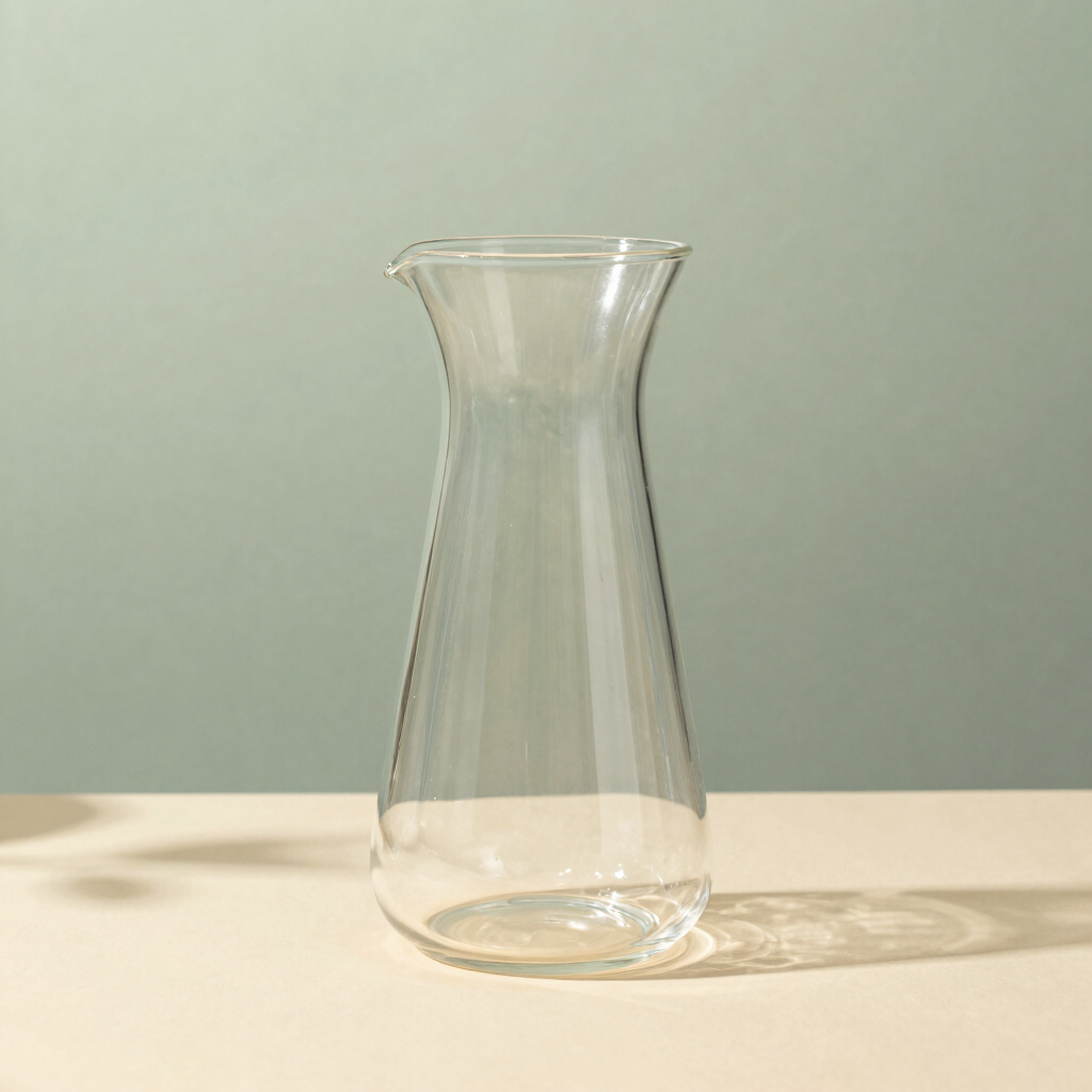 Ribbed Borosilicate Glass Carafe