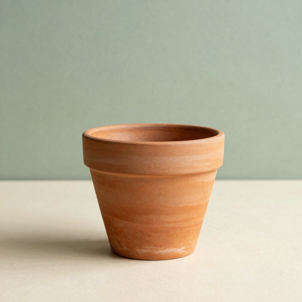 Terracotta Ribbed Herb Pot