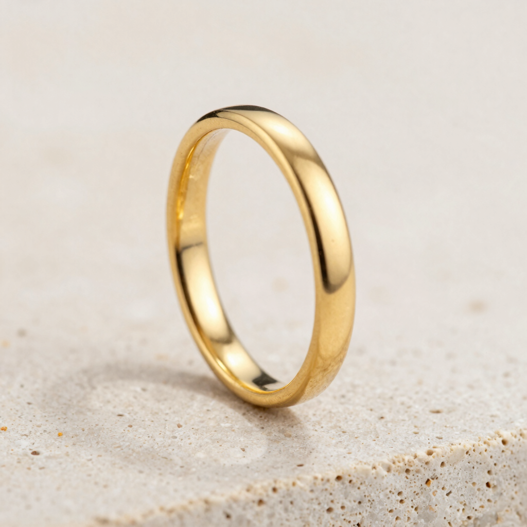 Minima Flat Gold Band