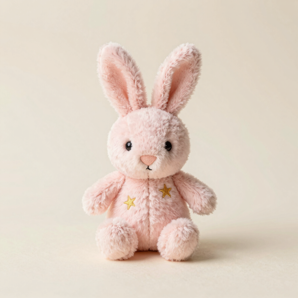 Blush Pink Starry Bunny Charm