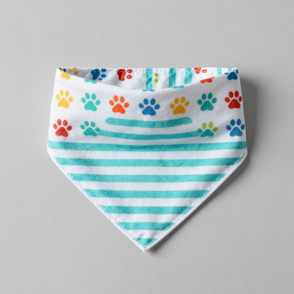 Bandana Reversible Patitas de Colores