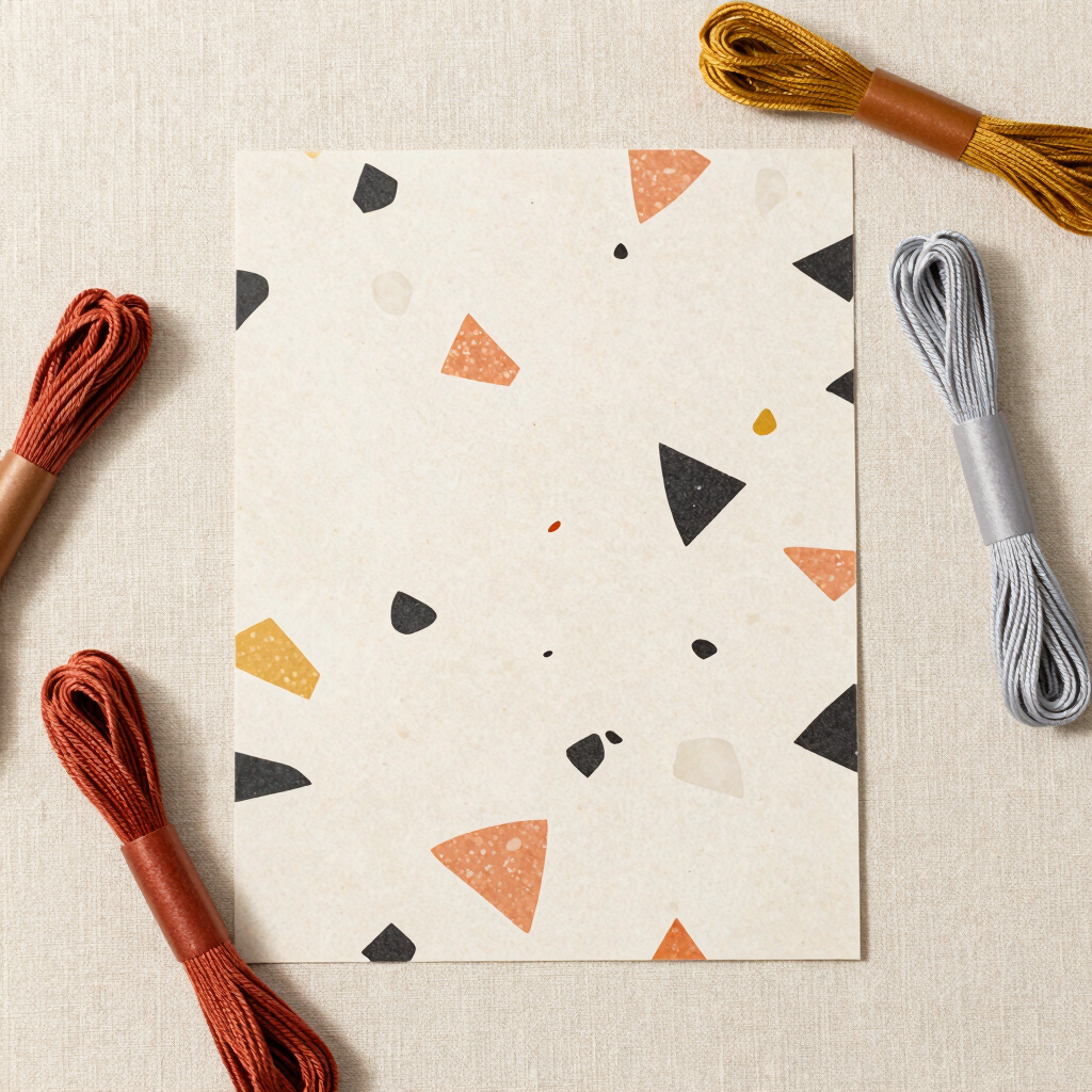 Abstract Terrazzo Cross Stitch Pattern