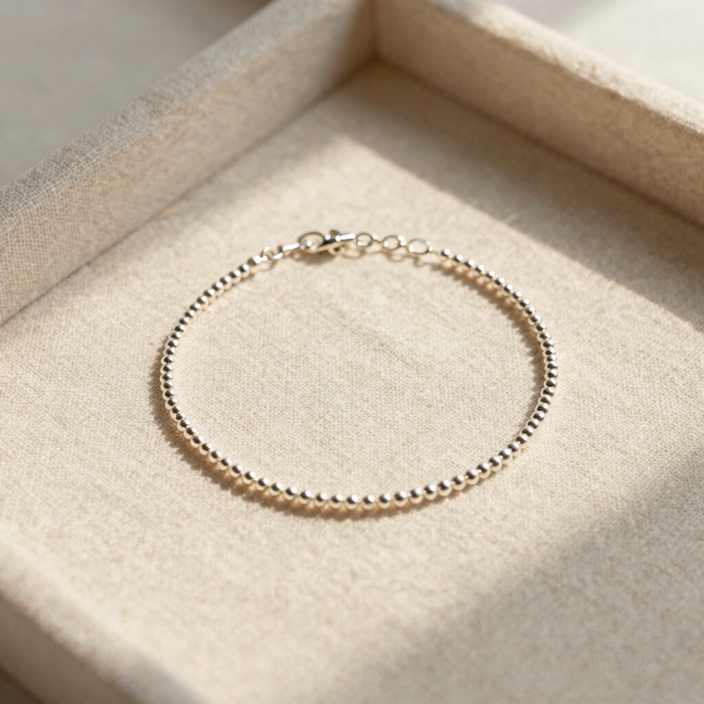 Minimalist Beaded Chain Bracelet